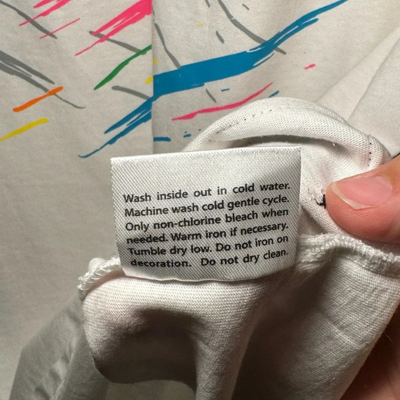 🌻 SWITCH REMARKABLE Money Master White Tee Men's size XL Paint Rhinestone - Picture 7 of 7